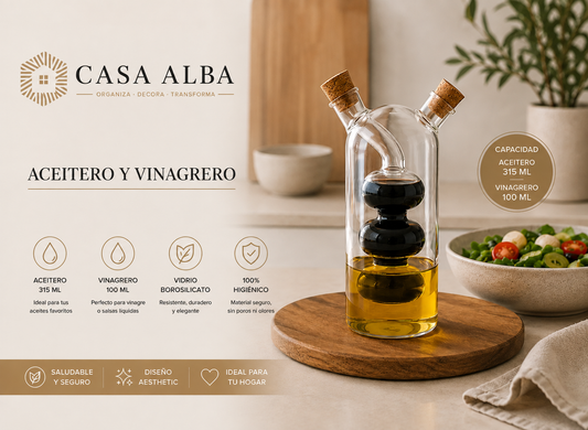 Aceitero y vinagrero 2 en 1