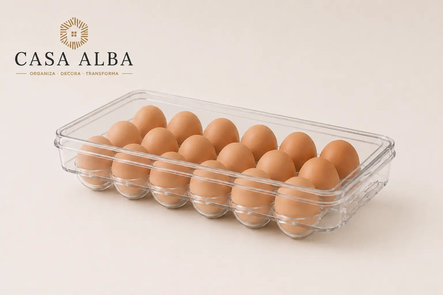 Organizador acrílico 18 huevos